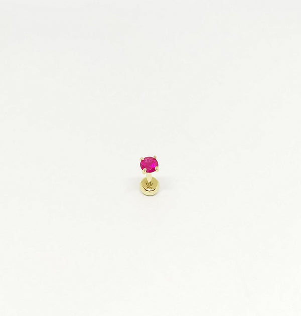Labret Ruby Stud